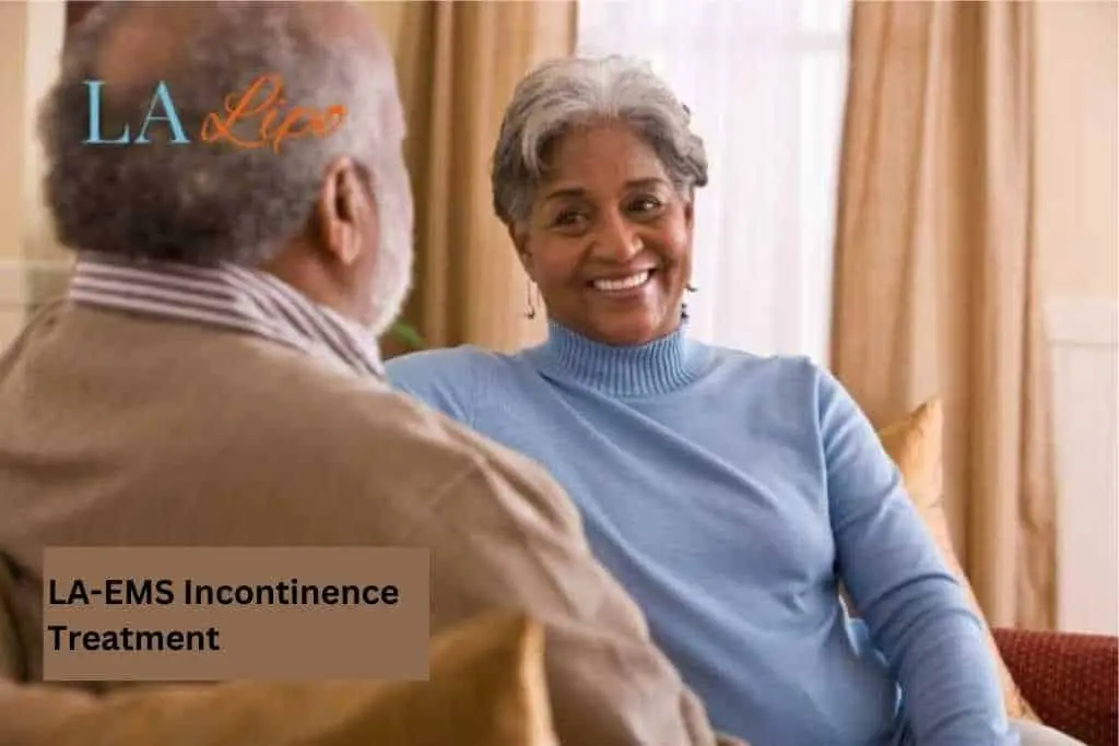 Couple sat smiling at each other - LA-EMS treatment Westcliff-on-Sea