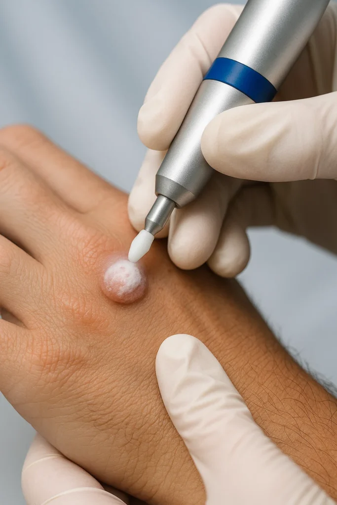 example of wart removal Westcliff-on-Sea using cryopen