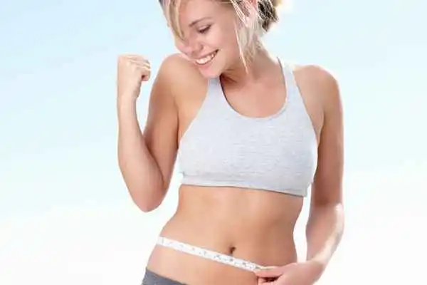 woman happy after fat reduction treatment Westcliff-on-Sea