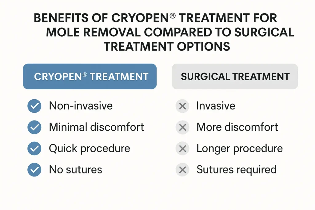 Benefits of facial mole removal Westcliff-on-Sea - call our team today to book a consultation